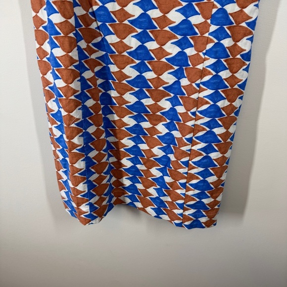 Maeve by Anthropologie Geometric Print Linen Blend Swim Dress Size 12 - Picture 5 of 14